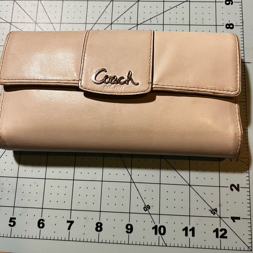 Coach white Leather Wallet